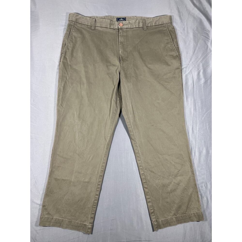 Dockers Chino Pants Mens 42x30 Tan Cotton Stretch Flat Front Casual